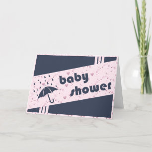 Invitation baby shower : parapluie vintage