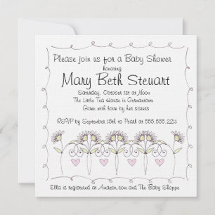 Invitation Baby shower Paris Pastel