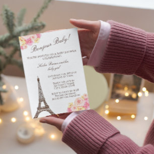Invitation Baby shower Parisienne