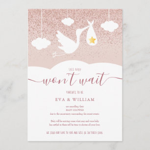 Invitation Baby shower, Parties scintillant d'annulation de l