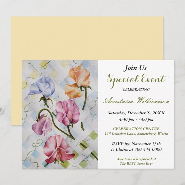 INVITATION BABY SHOWER PARTY (Devant / Derrière)