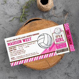Invitation Baby shower Passe Volleyball Rose