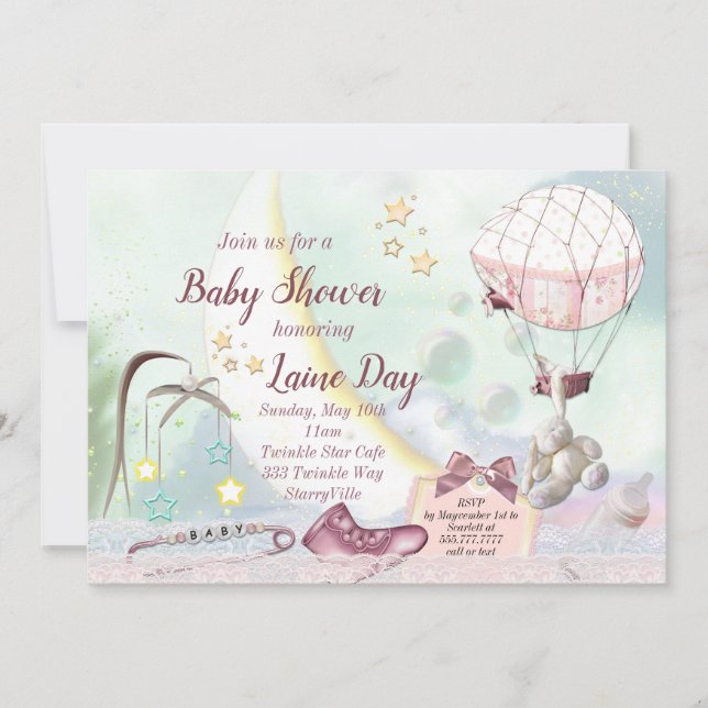 Invitation Baby shower Pastel (Devant)
