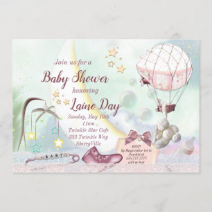 Invitation Baby shower Pastel
