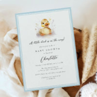 Baby shower Pastel Blue Little Duck