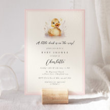 Baby shower Pastel Pink Little Duck