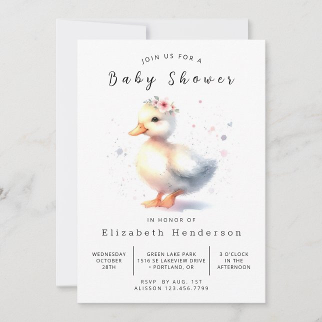 Invitation Baby shower Pastel Printable (Devant)