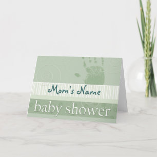 Invitation baby shower pastel vert doux