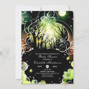 Invitation Baby shower Pastel Woodland