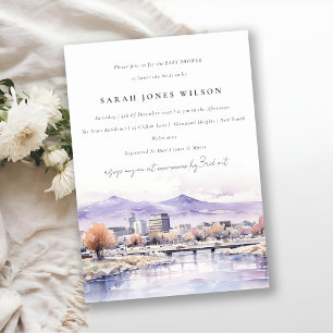 Invitation Baby Shower Paysage Aquarelle Boise, Idaho