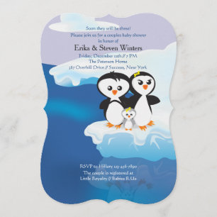 Invitation Baby shower personnalisé des couples de la famille