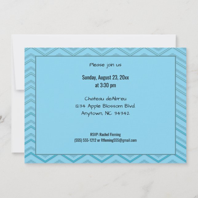 Invitation Baby shower personnalisé pour l'invitation bébé ga (Dos)
