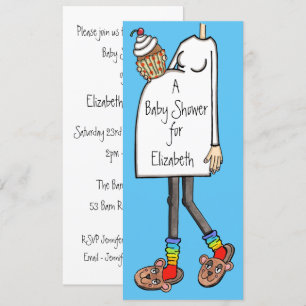 Invitation Baby shower personnalisé ton de peau claire