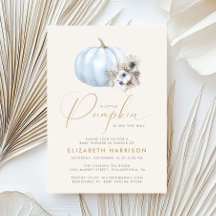 Baby Shower Petit Citrouille Bleu Garçon