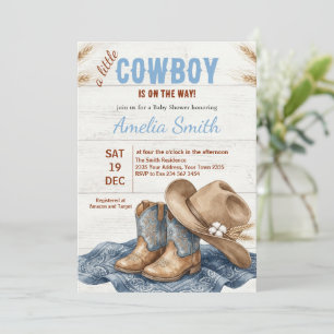 Invitation Baby-Shower Petit Cowboy