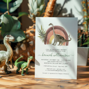 Invitation Baby Shower Petit Dinosaure