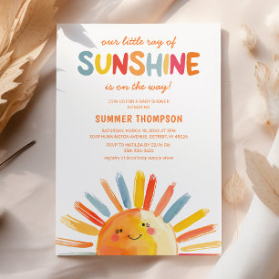 Invitation Baby Shower Petit Rayon de Soleil