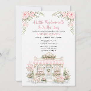 Invitation Baby Shower Petite Mademoiselle Café Parisien