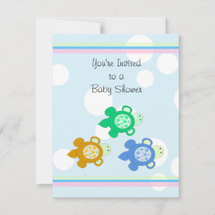 Invitation Baby Shower Petits Tortues