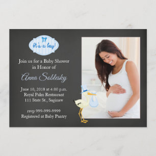 Invitation Baby shower photo amusant