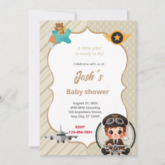 Invitation Baby shower pilote