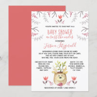 Baby shower Plante de cerfs de bois à travers les