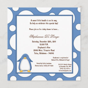 Invitation Baby shower Pok-a-Dot 5x7