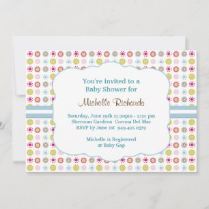 Invitation Baby shower Poka Dot