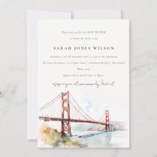 Invitation Baby Shower Pont Golden Gate de San Francisco