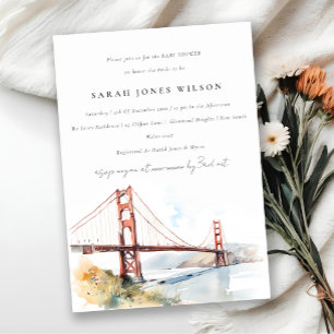 Invitation Baby Shower Pont Golden Gate de San Francisco