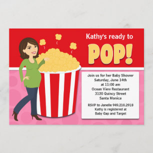 Invitation Baby shower Popcorn