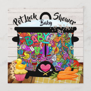 Invitation Baby shower Pot Luck