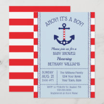 Baby shower pour Ancres patriotiques nautiques