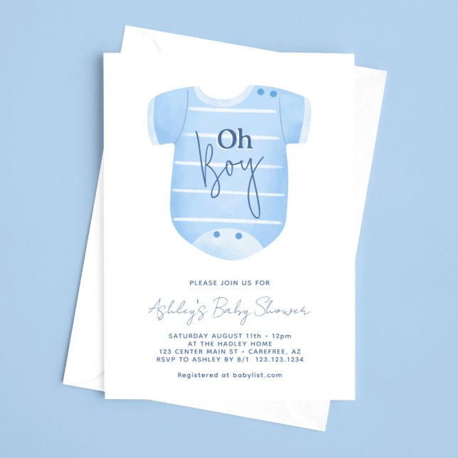 Invitation Baby shower pour bébé bleu (Créateur téléchargé)