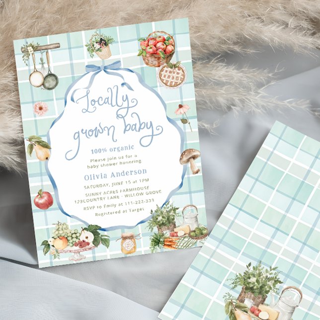 Invitation Baby shower pour bébés cultivé localement (Créateur téléchargé)