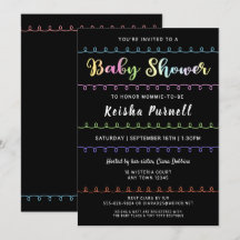 Invitation Baby shower pour des boucles de diverti