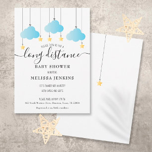 Invitation Baby-Shower pour Garçon à Distance   Sprinkle par 
