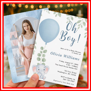 Invitation Baby Shower pour Garçon Oh Boy