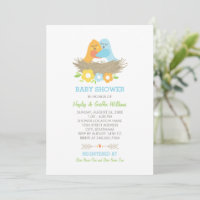 Baby Shower pour Garçon sur le Thème des Oiseaux N