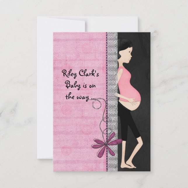 Invitation Baby shower pour la maman attendue (Devant)