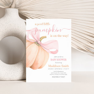 Invitation Baby Shower pour la petite citrouille orange