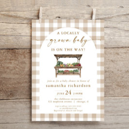 Invitation Baby shower pour les agriculteurs locaux, sans dis