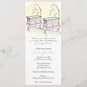 Invitation Baby shower pour les jeunes filles - Bé