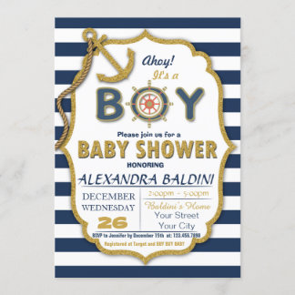 Invitation baby shower pour un garçon