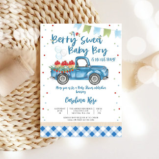 Invitation Baby Shower pour un Petit Garçon aux Baies Douces
