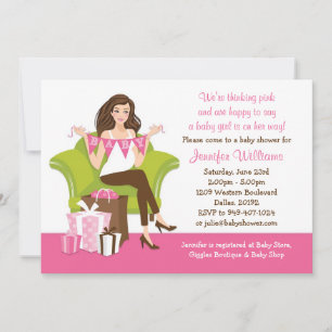 Invitation Baby shower pour une fille