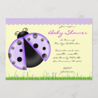Baby shower pourpre doux MIGNON de Madame Bug