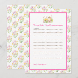 Invitation Baby Shower Poussin de Printemps