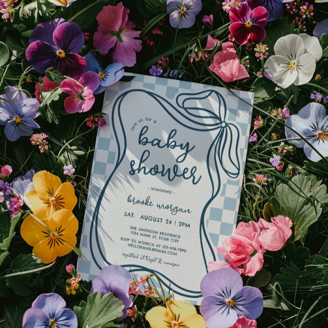 Invitation Baby shower Preppy Whimsical Boys (Preppy Whimsical Boys Baby Shower Invite)