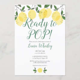 Invitation Baby shower Prêt pour les citrons POP
